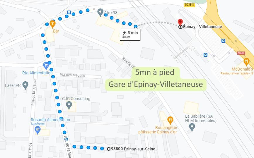Parking Prive Gratuit - 15Mn Paris - Gare A Pied En 5Mn - Tout Equipee - Terrasse - Jardin - Stade De France - Casino D'Enghien - Hippodrome, Universite อิพิเนย์-ซัวร์-แซน ภายนอก รูปภาพ