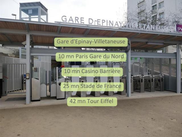 Parking Prive Gratuit - 15Mn Paris - Gare A Pied En 5Mn - Tout Equipee - Terrasse - Jardin - Stade De France - Casino D'Enghien - Hippodrome, Universite อิพิเนย์-ซัวร์-แซน ภายนอก รูปภาพ